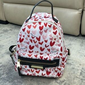 Juicy Couture Mini Heart Backpack White Red Black Casual